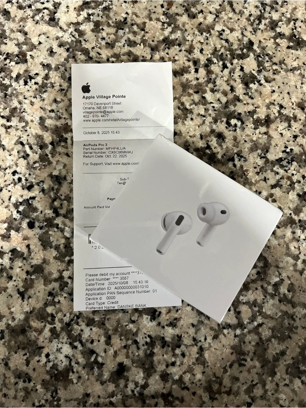 Apple AirPods Pro 3s in white with charging case